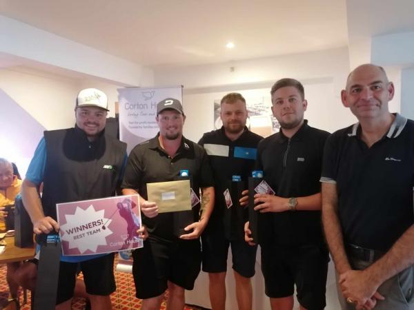 Winners of Best Team at the golf day