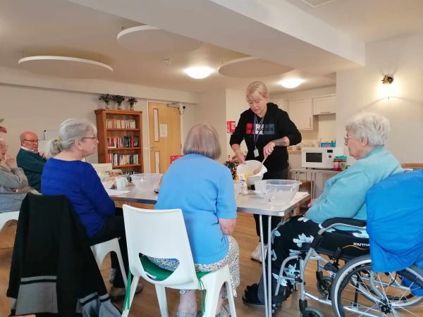 Independent Living tenants in Brakendon Close norwich enjoy a baking lesson